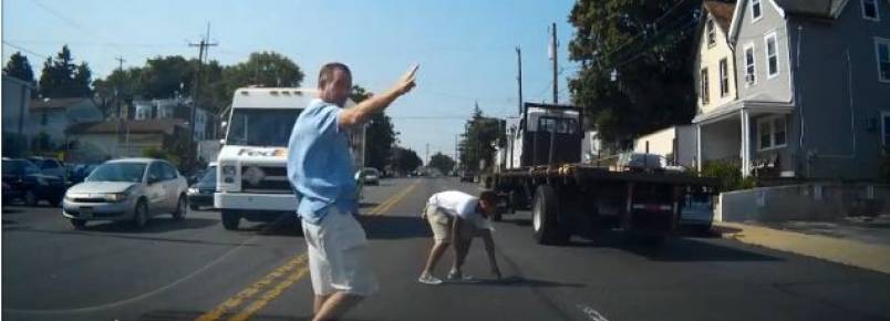 Pare o trnsito: tartaruga atravessando a pista.