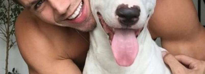Instagram rene fotos de homens bonitos e seus cachorros