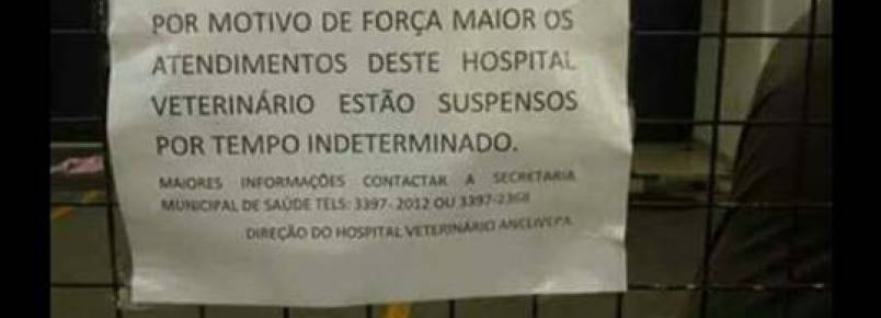 Interrupo no atendimento dos hospitais pblicos veterinrios de So Paulo causa preocupao aos usurios